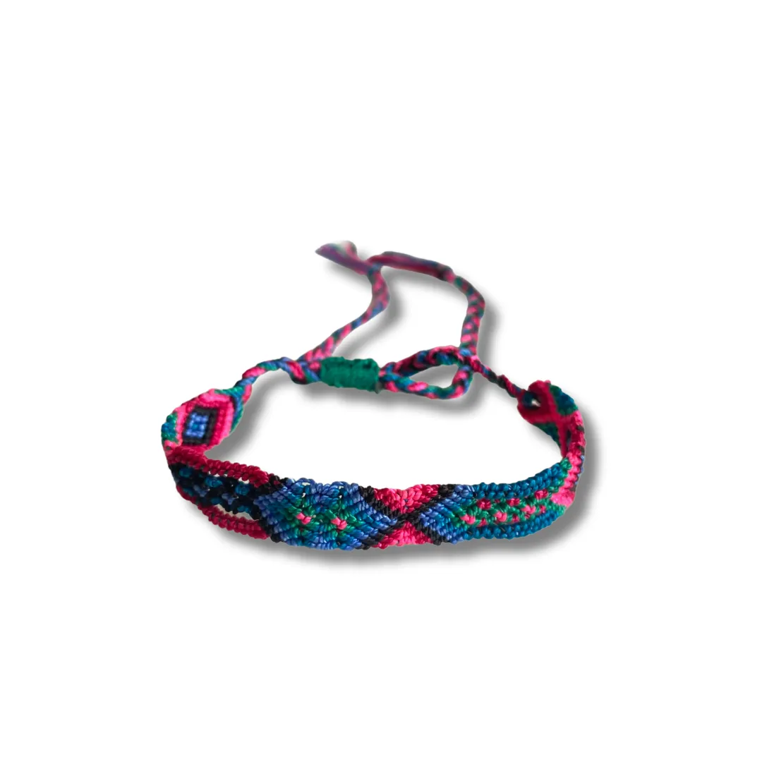 Friendship Woven Bracelet Slide Knot String - Choose Color - Mexico