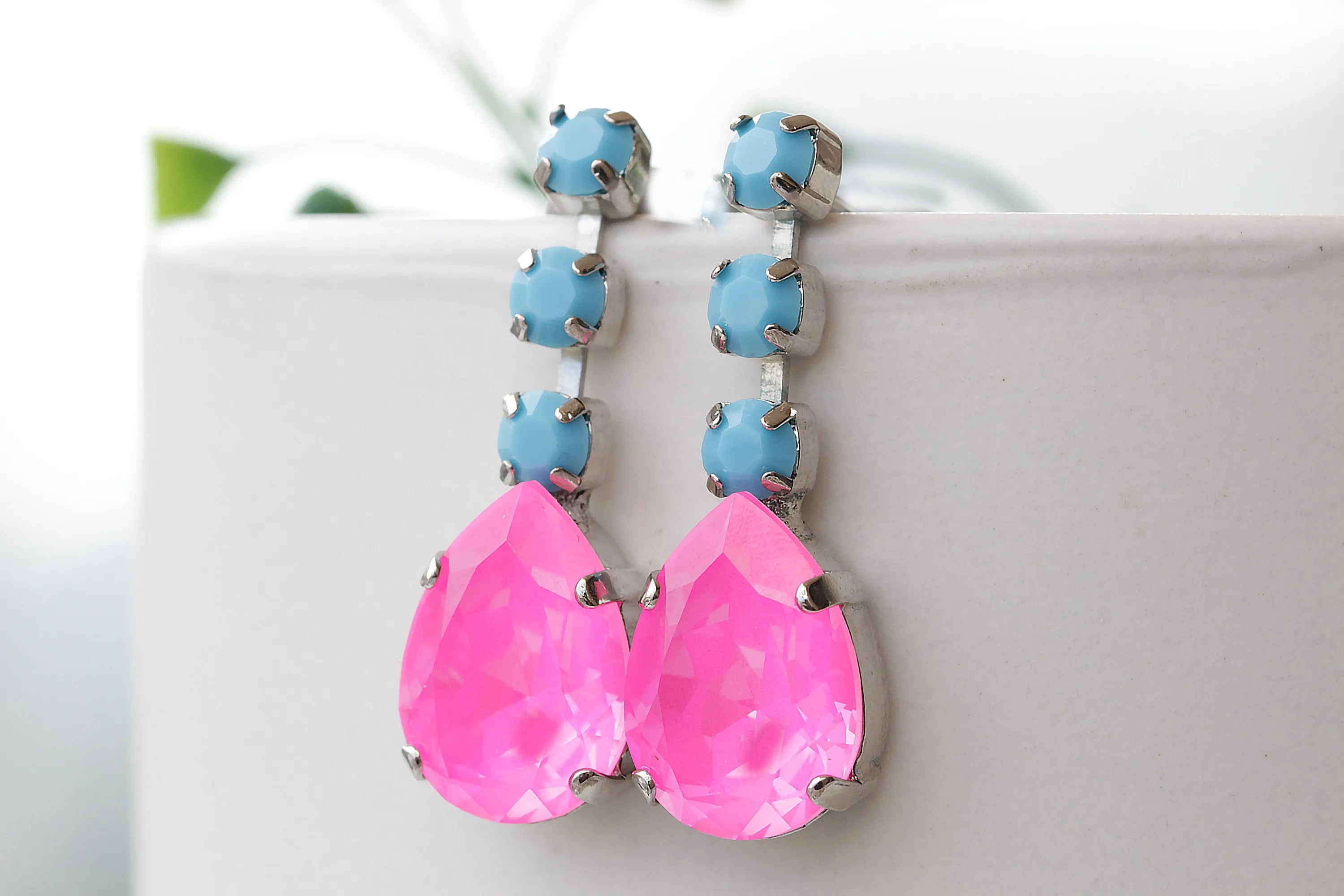 FUCHSIA TURQUOISE EARRINGS