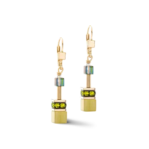 GeoCUBE® Iconic Mono Gold earrings olive