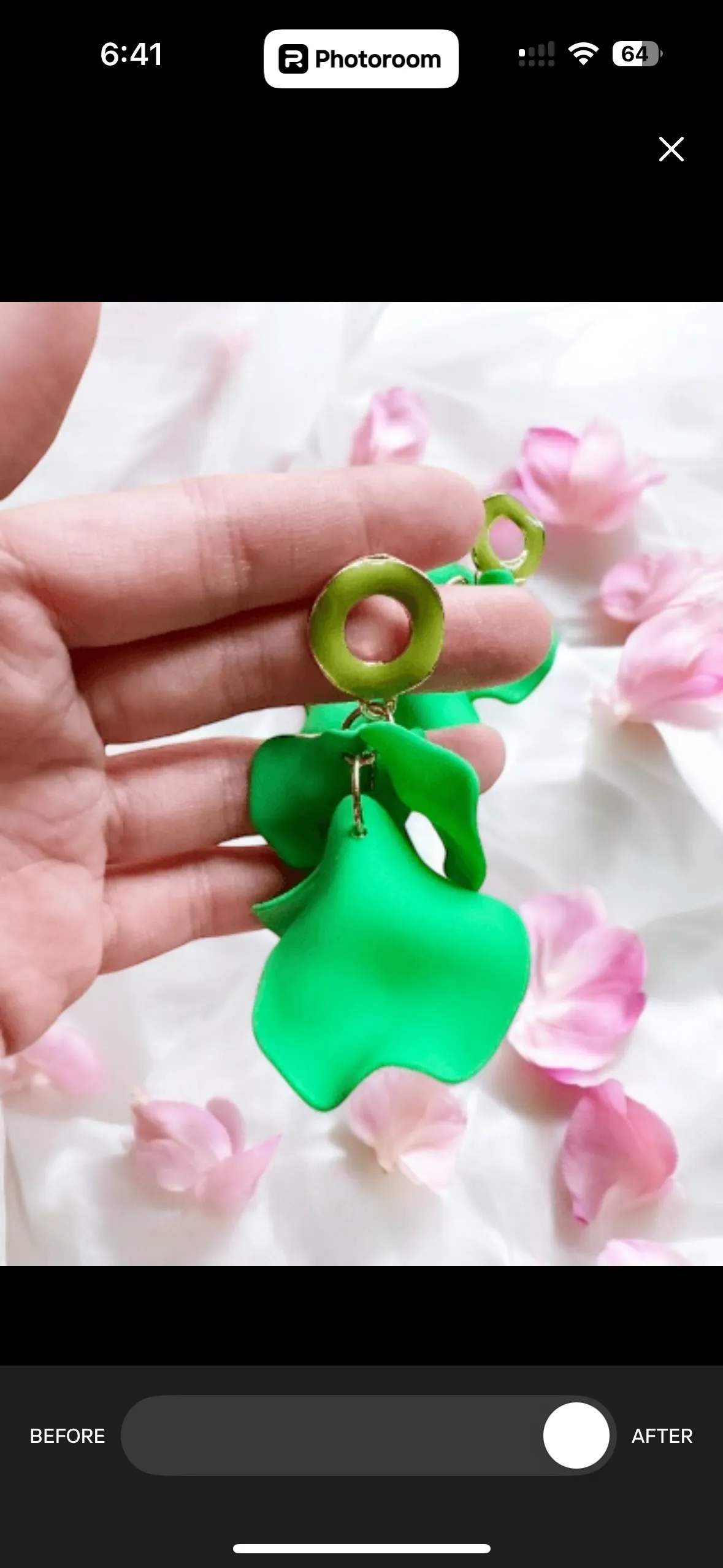 Green - Light green flower earrings | dangle petals statement earrings | unique golden bar floral earrings | bridal party wedding earrings