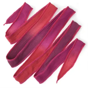 Hand-Dyed Silk Ribbon - Fruit Punch