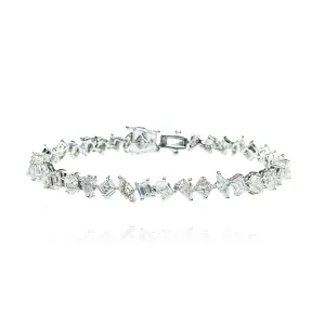 Large Multishape Diamond Tennis Bracelet