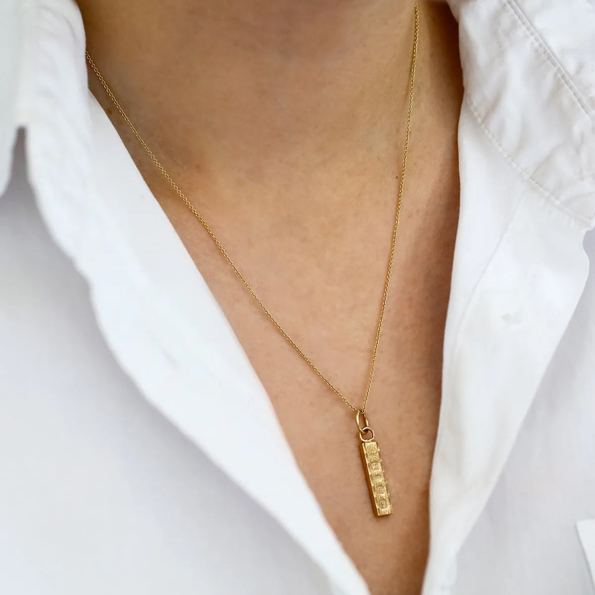 Linear Inglot Pendant (Chain Not Included) | Pre-Loved | 9K Yellow Gold