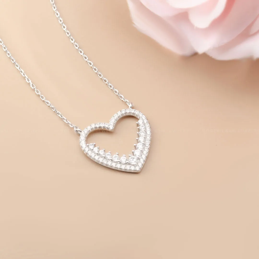 Love Necklace Diamond In 18K White Gold