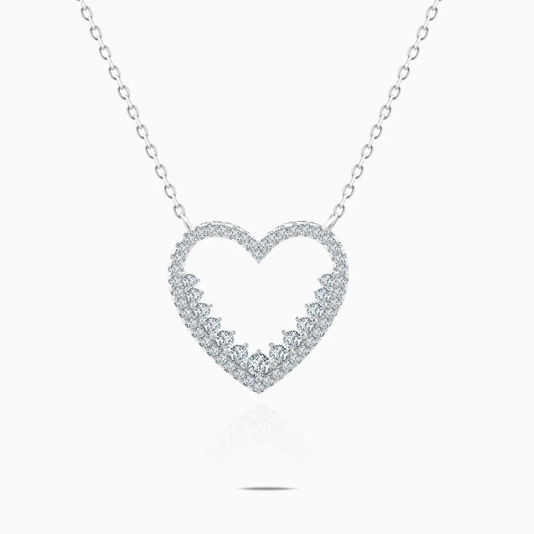 Love Necklace Diamond In 18K White Gold