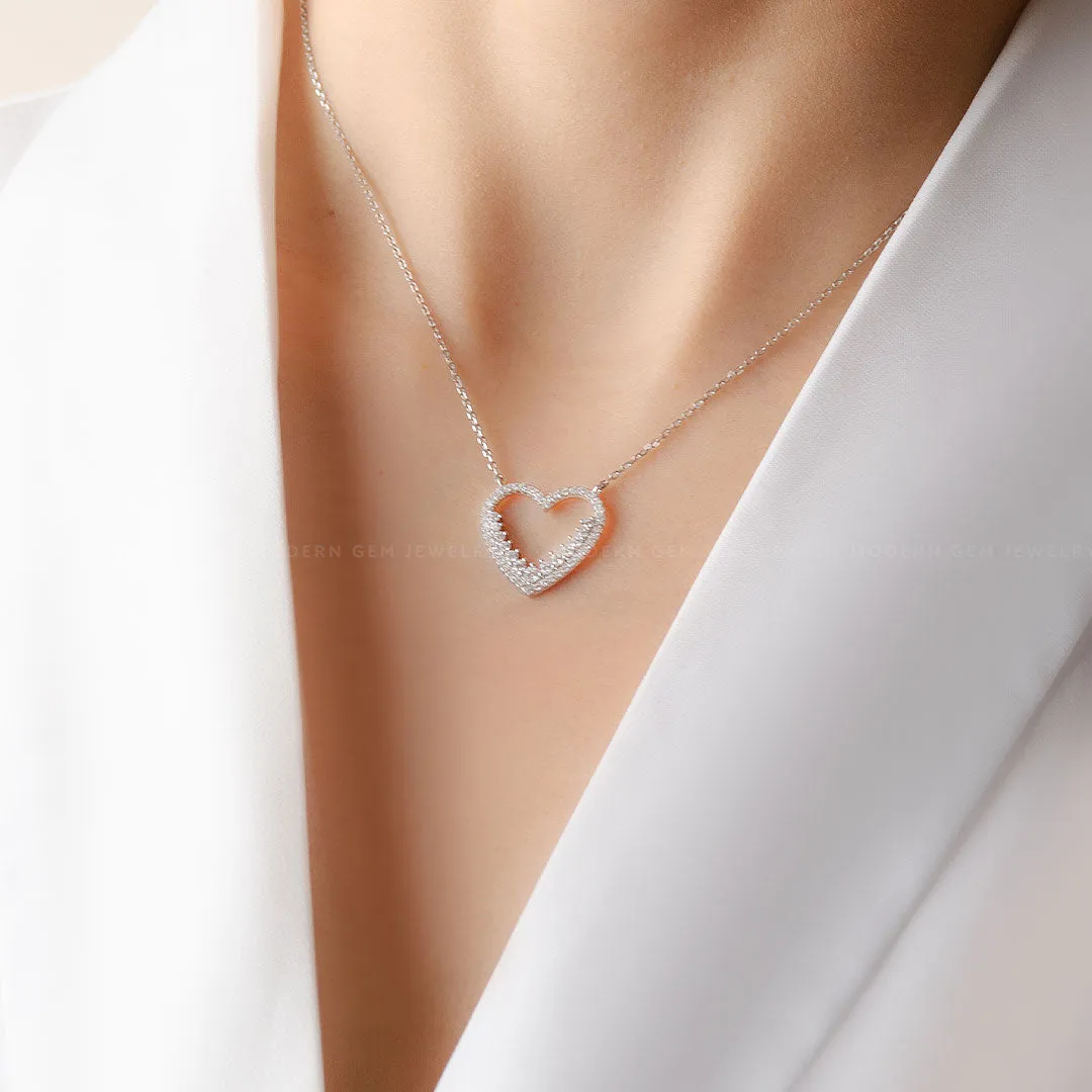 Love Necklace Diamond In 18K White Gold