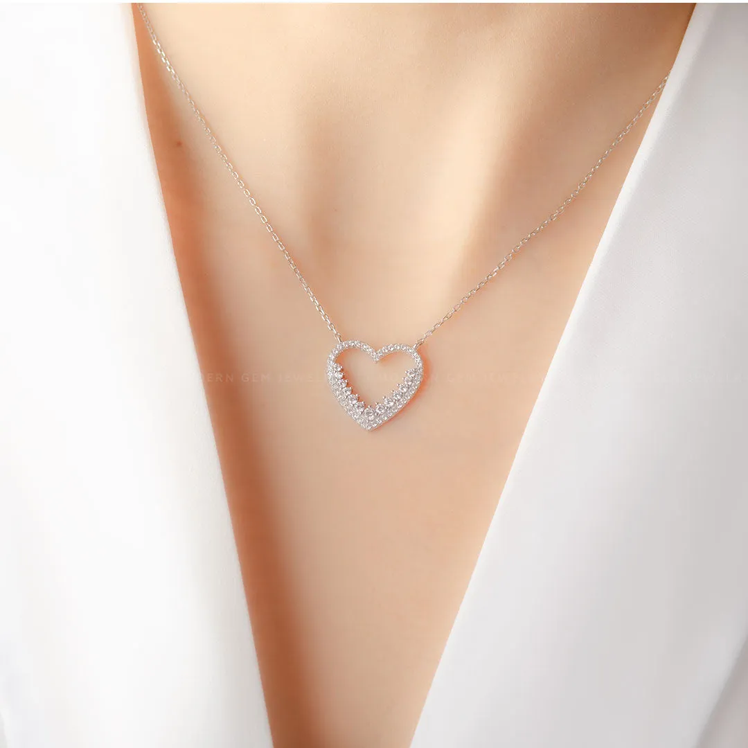 Love Necklace Diamond In 18K White Gold