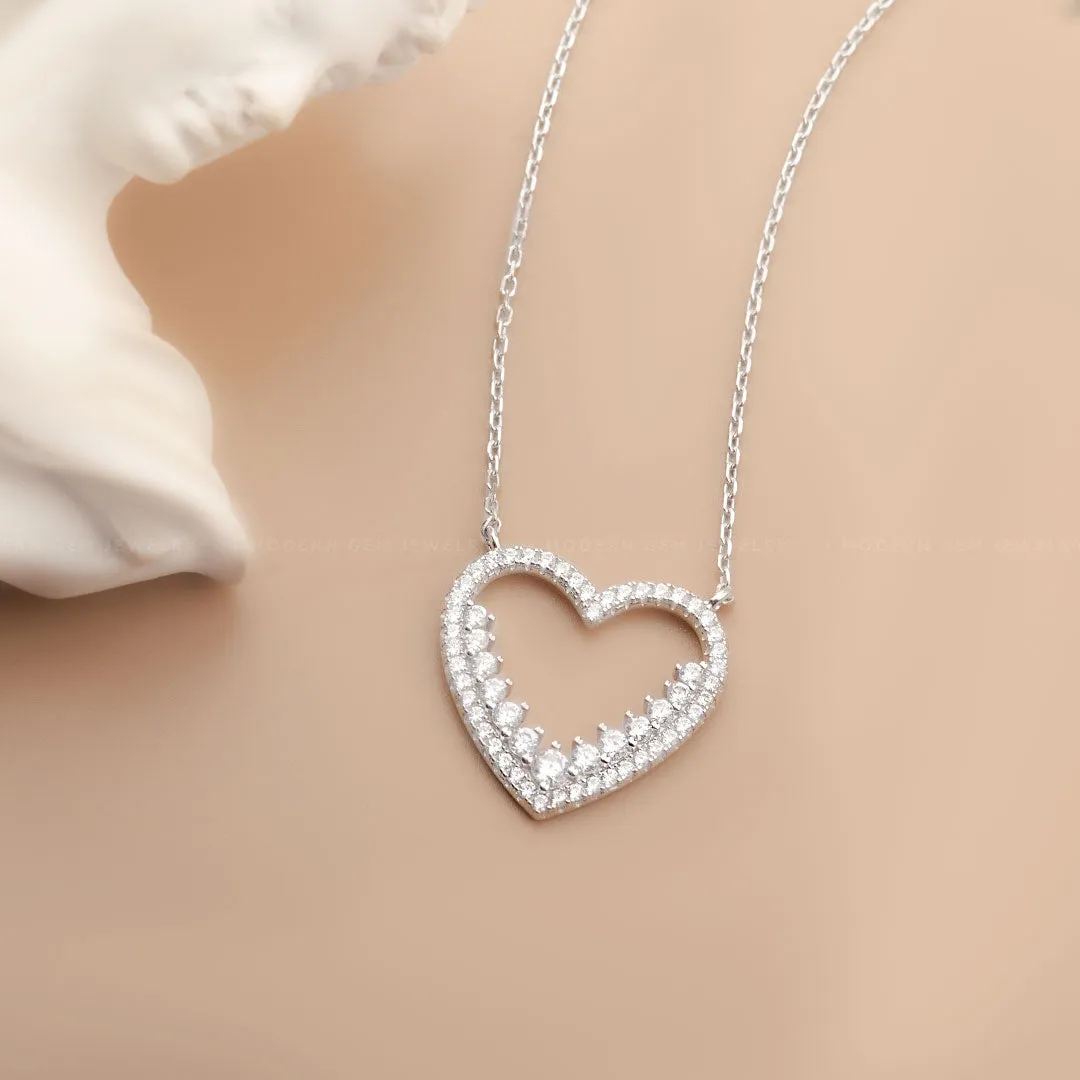 Love Necklace Diamond In 18K White Gold