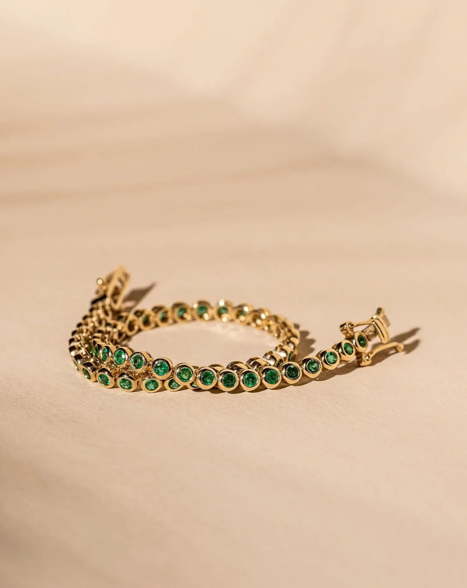 *Made To Order* Emerald Tennis Bracelet - 14k Solid Gold