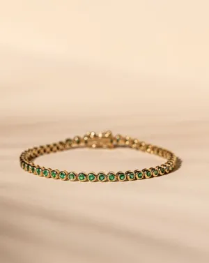 *Made To Order* Emerald Tennis Bracelet - 14k Solid Gold