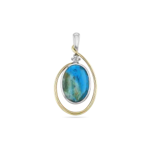 Mantaro Peruvian Opal and Diamond Pendant