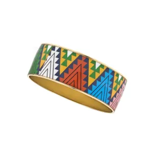 MAYA Aztec Triangle Pattern Bangle Bracelets 1"