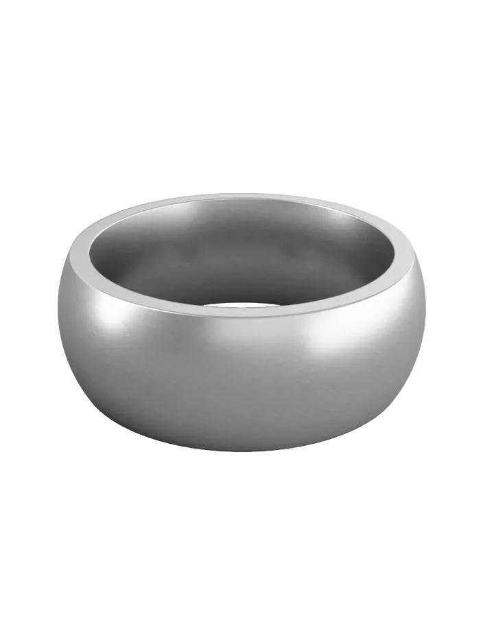 Men's Metallic Classic Silicone Ring