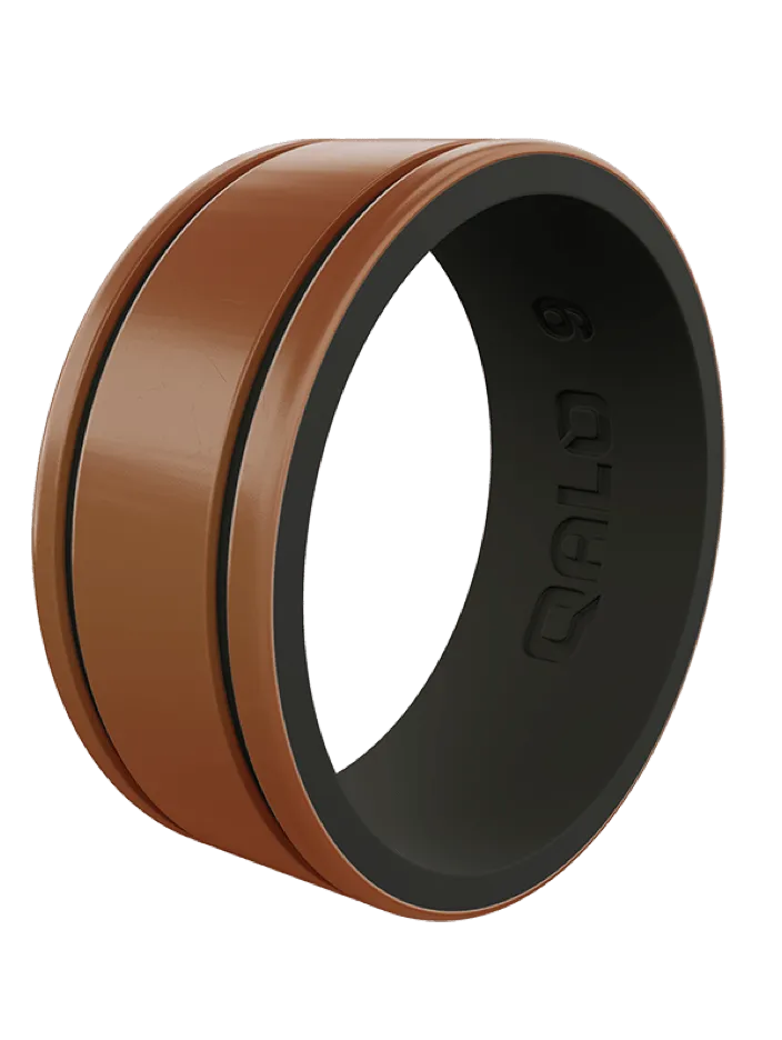 Men's Metallic Score Strata Silicone Ring