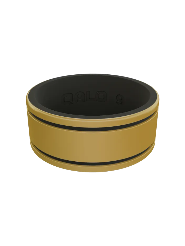 Men's Metallic Score Strata Silicone Ring