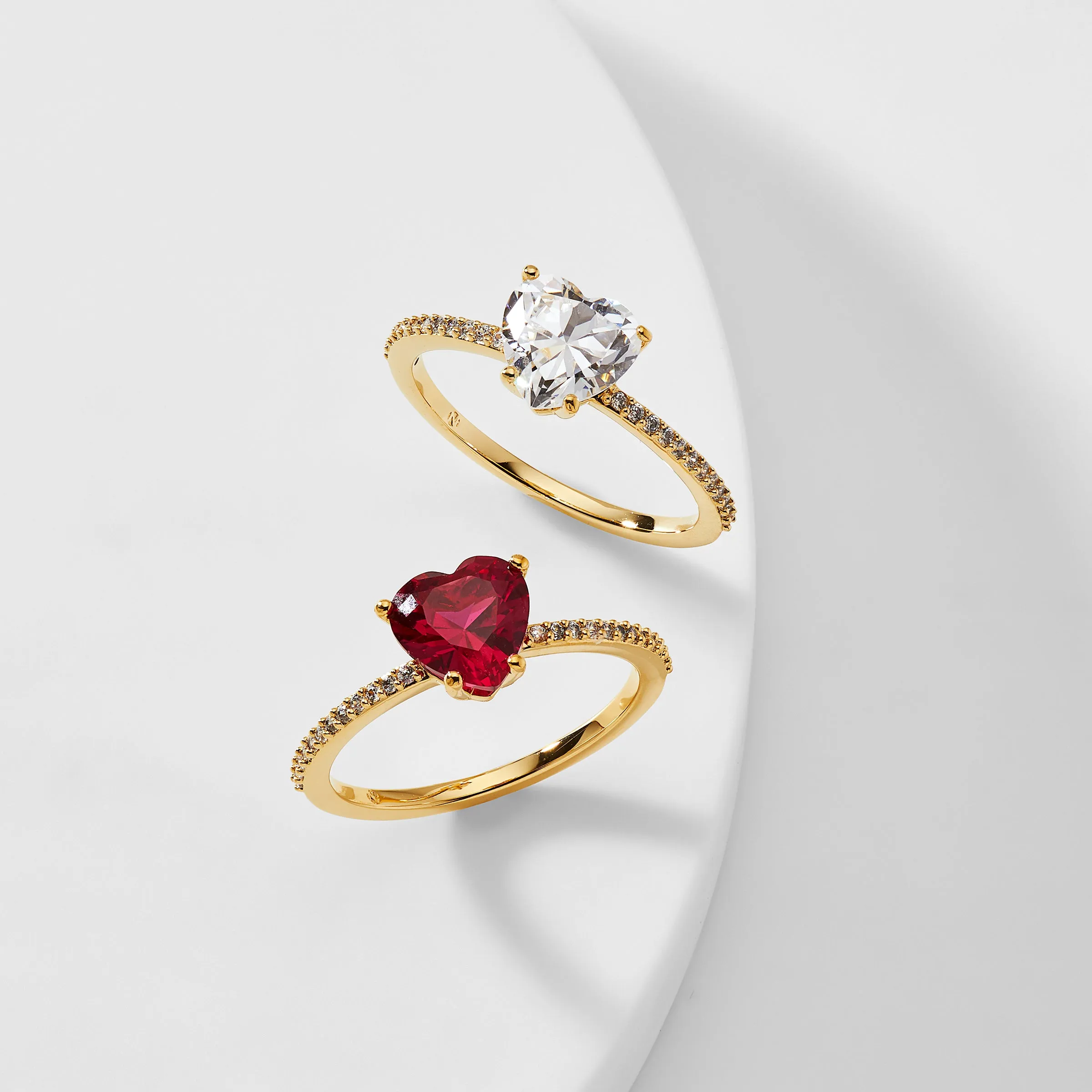 MODERN LOVE RUBY HEART RING