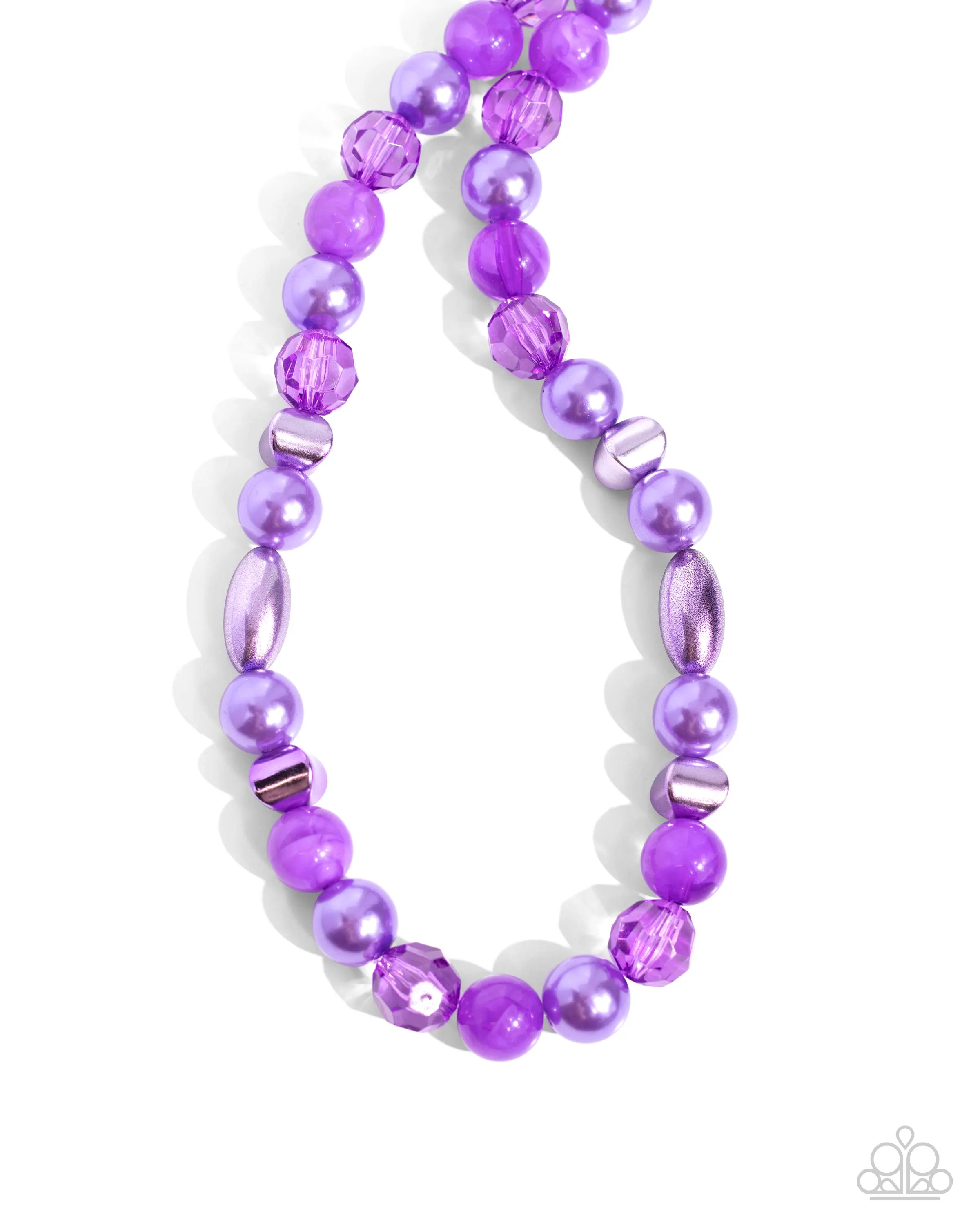 Necklaces Plentiful Pearls - Purple SET53