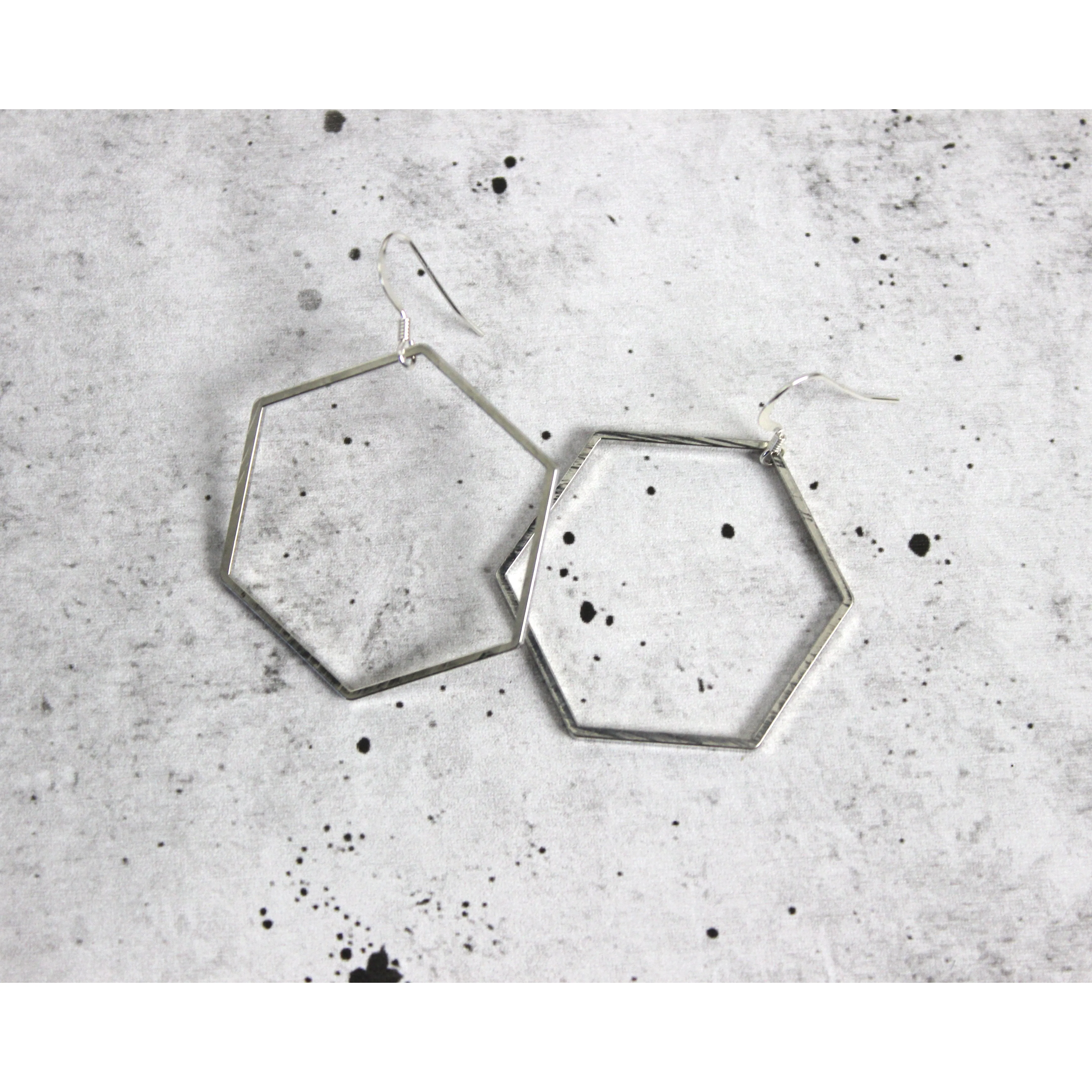 Oh Hex Yeah, I Got This // Hexagon Drop, Gold Filled, Sterling Silver, Classic Earrings // BH-E001