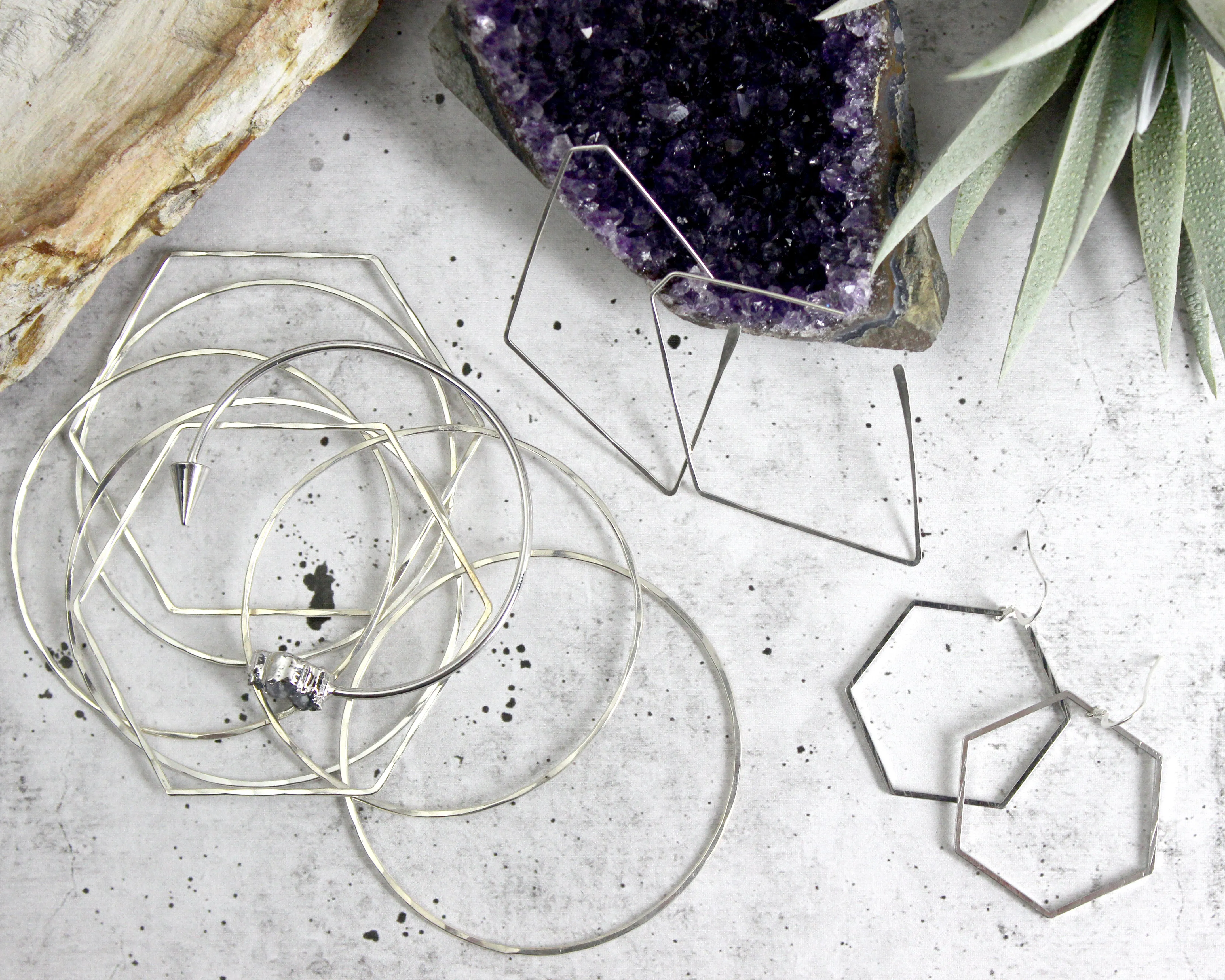 Oh Hex Yeah, I Got This // Hexagon Drop, Gold Filled, Sterling Silver, Classic Earrings // BH-E001