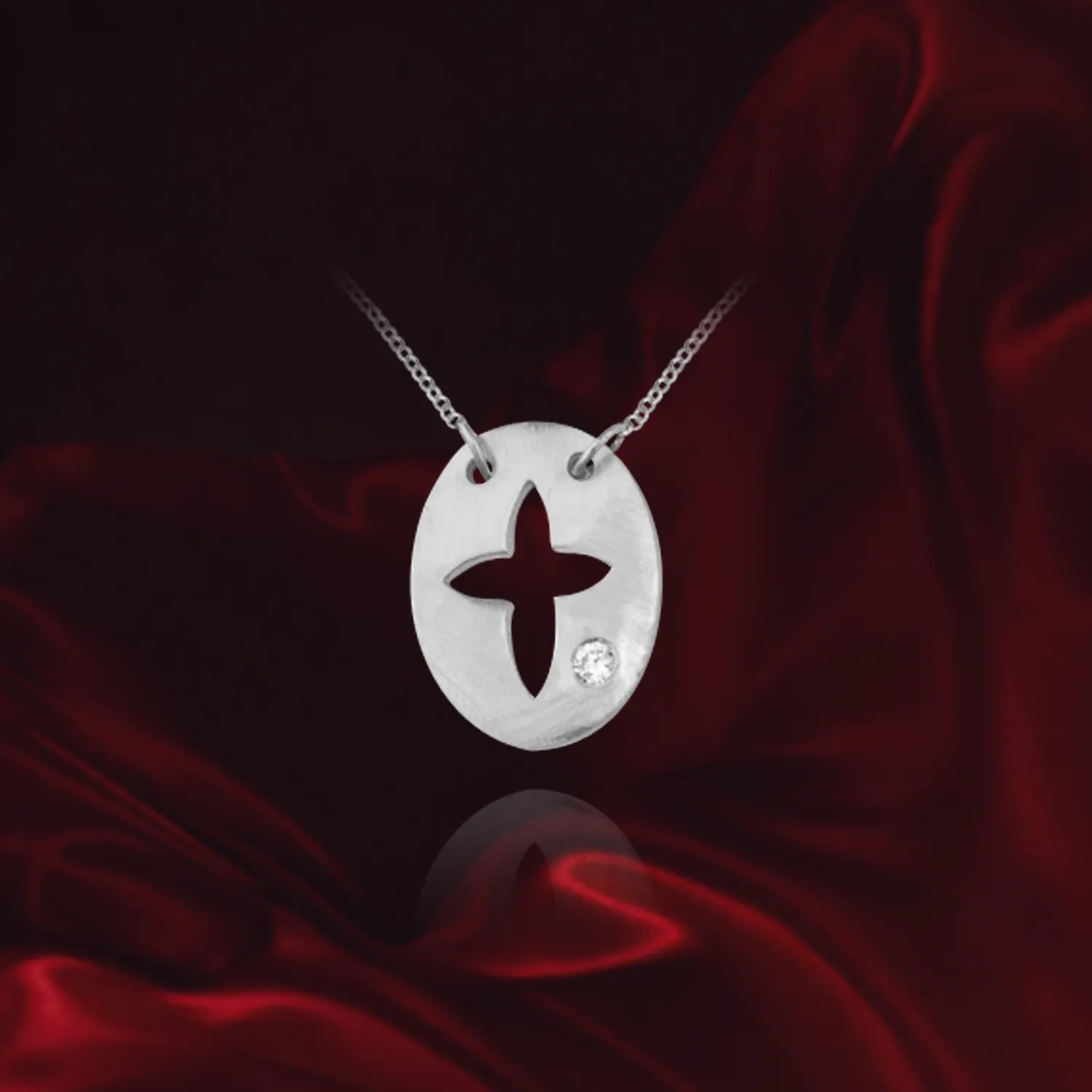 Oval Cross Pendant