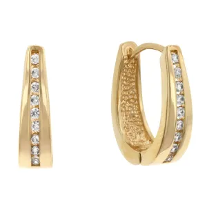 Pandita Goldtone Elegant CZ Hoop Earrings | 0.3ct