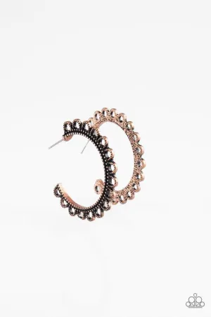 Paparazzi Earring ~ Bohemian Bliss - Copper