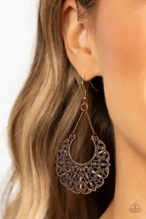 Paparazzi Earring ~ Country Cornucopia - Copper