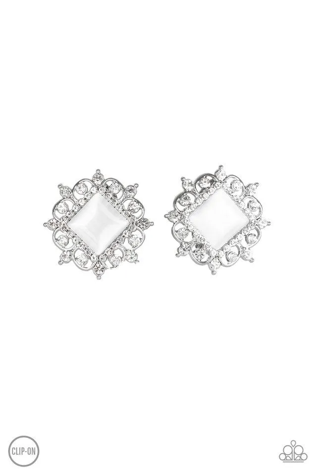 Paparazzi Earring ~ Get Rich Quick - White