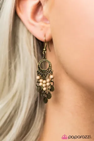 Paparazzi Earring ~ Gypsy Jamboree - Brown