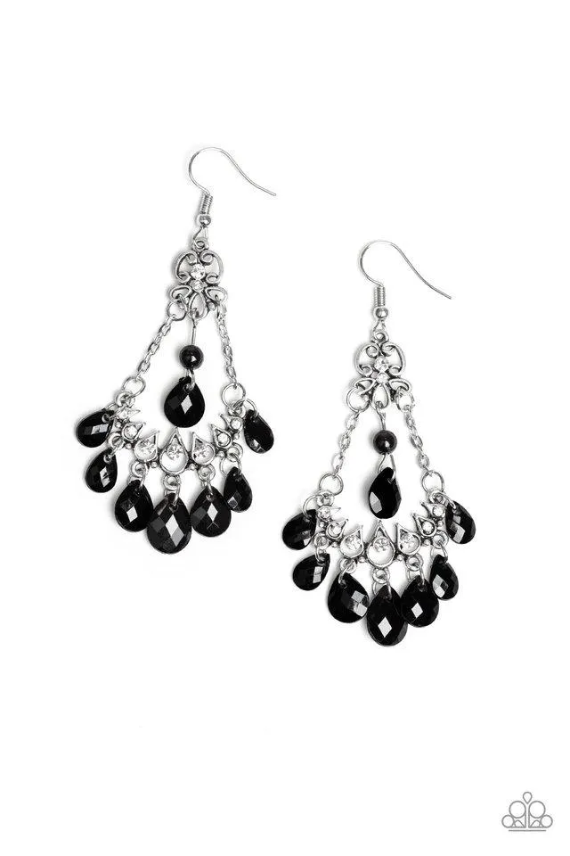 Paparazzi Earring ~ Malibu Sunset - Black