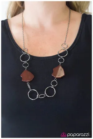 Paparazzi Necklace ~ Aint No Mountain High Enough - Brown