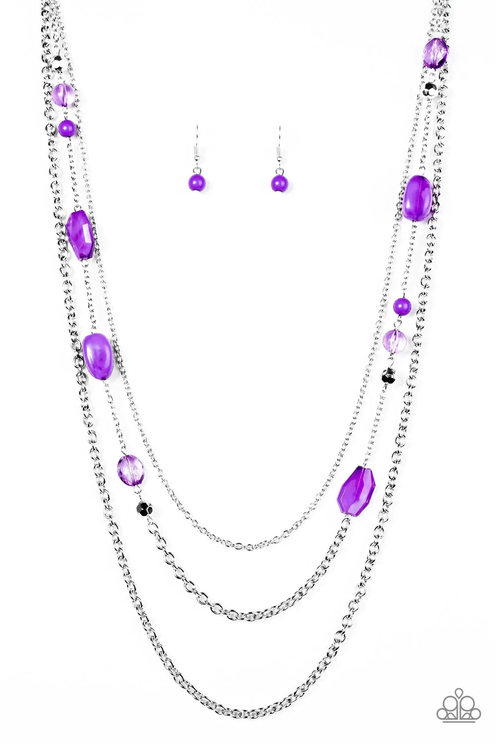 Paparazzi Necklace ~ BELIZE It Or Not - Purple