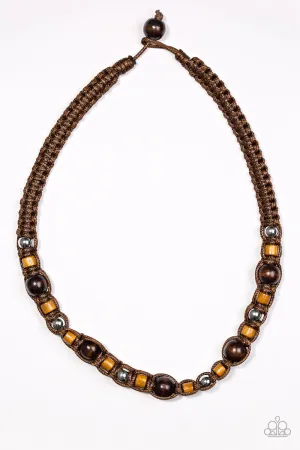 Paparazzi Necklace ~ Deck Crew - Brown