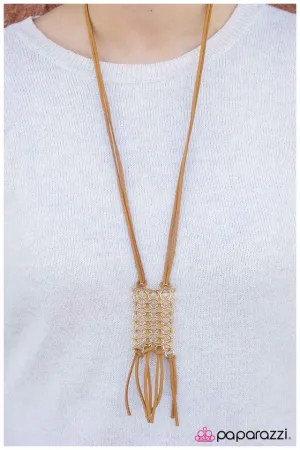 Paparazzi Necklace ~ Infinite Fringe - Brown