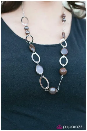 Paparazzi Necklace ~ Rock Star - Brown