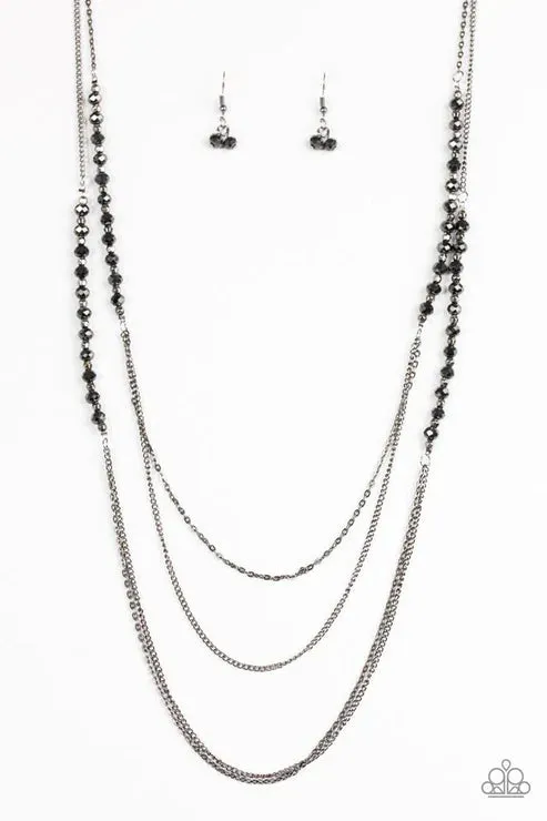 Paparazzi Necklace ~ Shimmer Showdown - Black