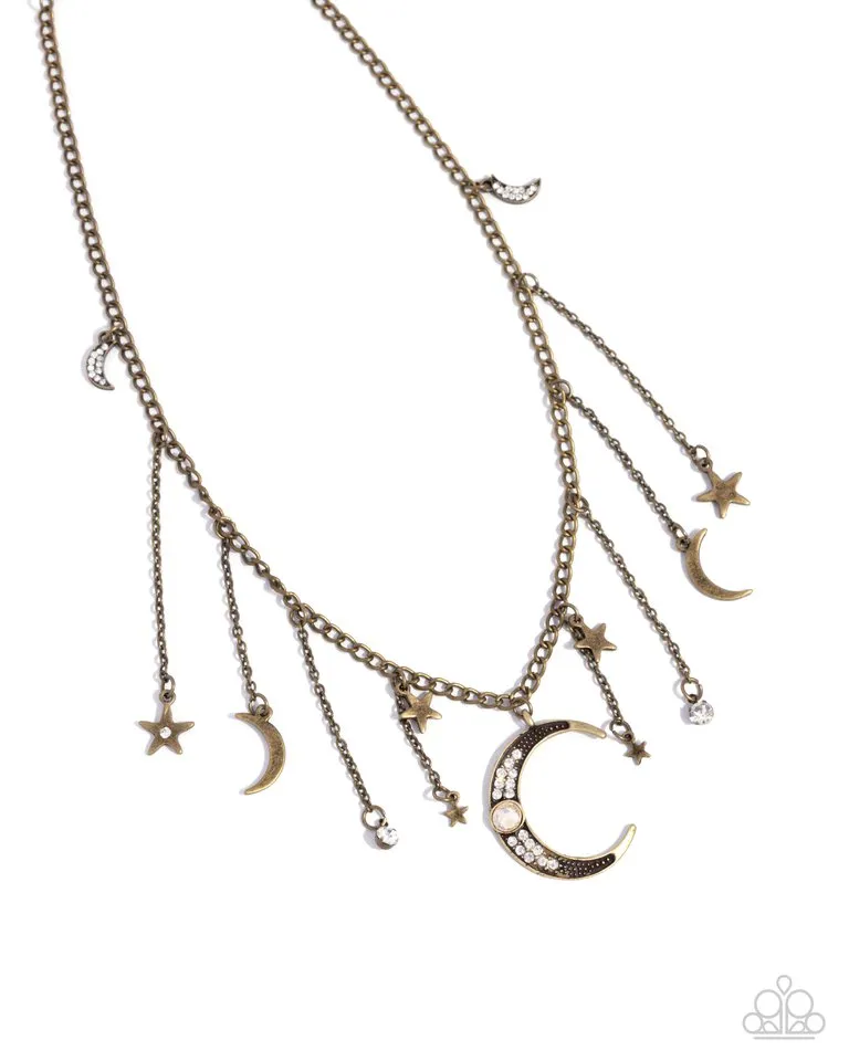 Paparazzi Necklace ~ Stellar Selection - Brass