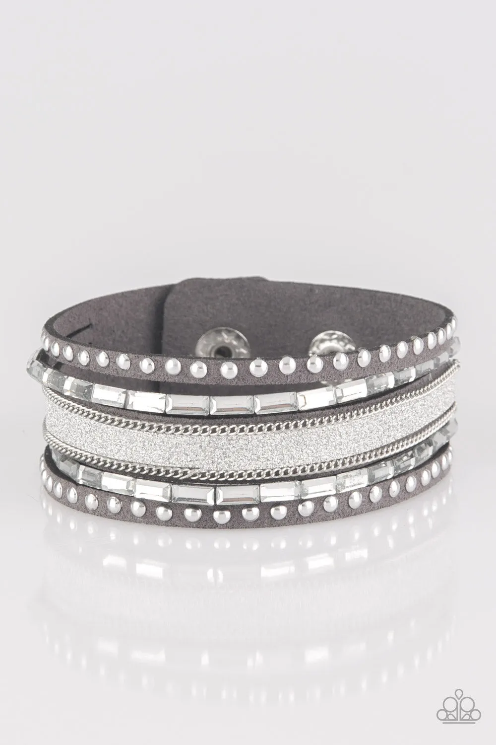 Paparazzi Seize The Sass Silver Wrap Bracelet