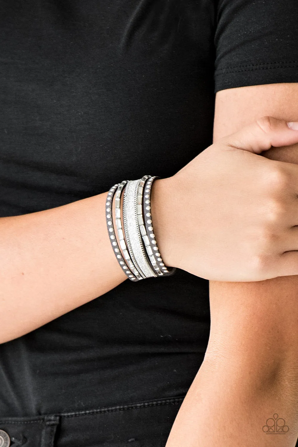 Paparazzi Seize The Sass Silver Wrap Bracelet