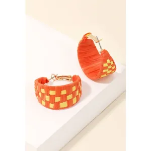 Paper Weave Wide Hoop Earrings