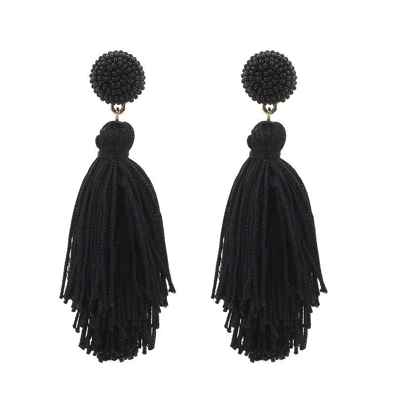 Pre Order:  Bohemian Double Layered Tassel Earrings