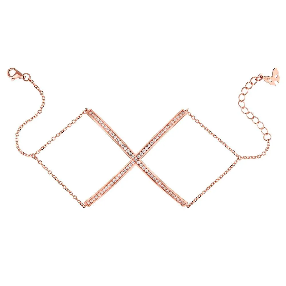 Rose Gold X Bracelet