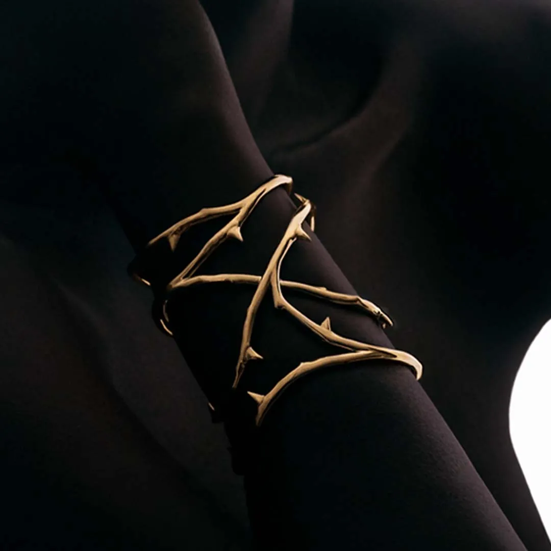 Rose Thorn Cuff - Yellow Gold Vermeil