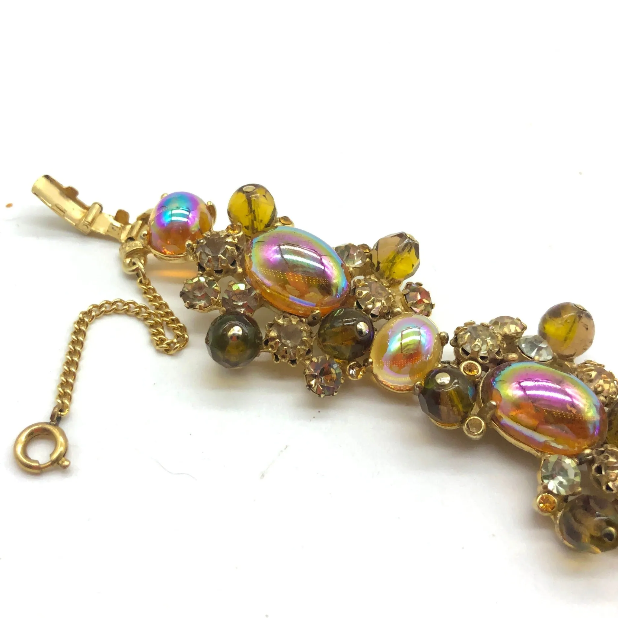 Schiaparelli Amber and Crystal Bracelet