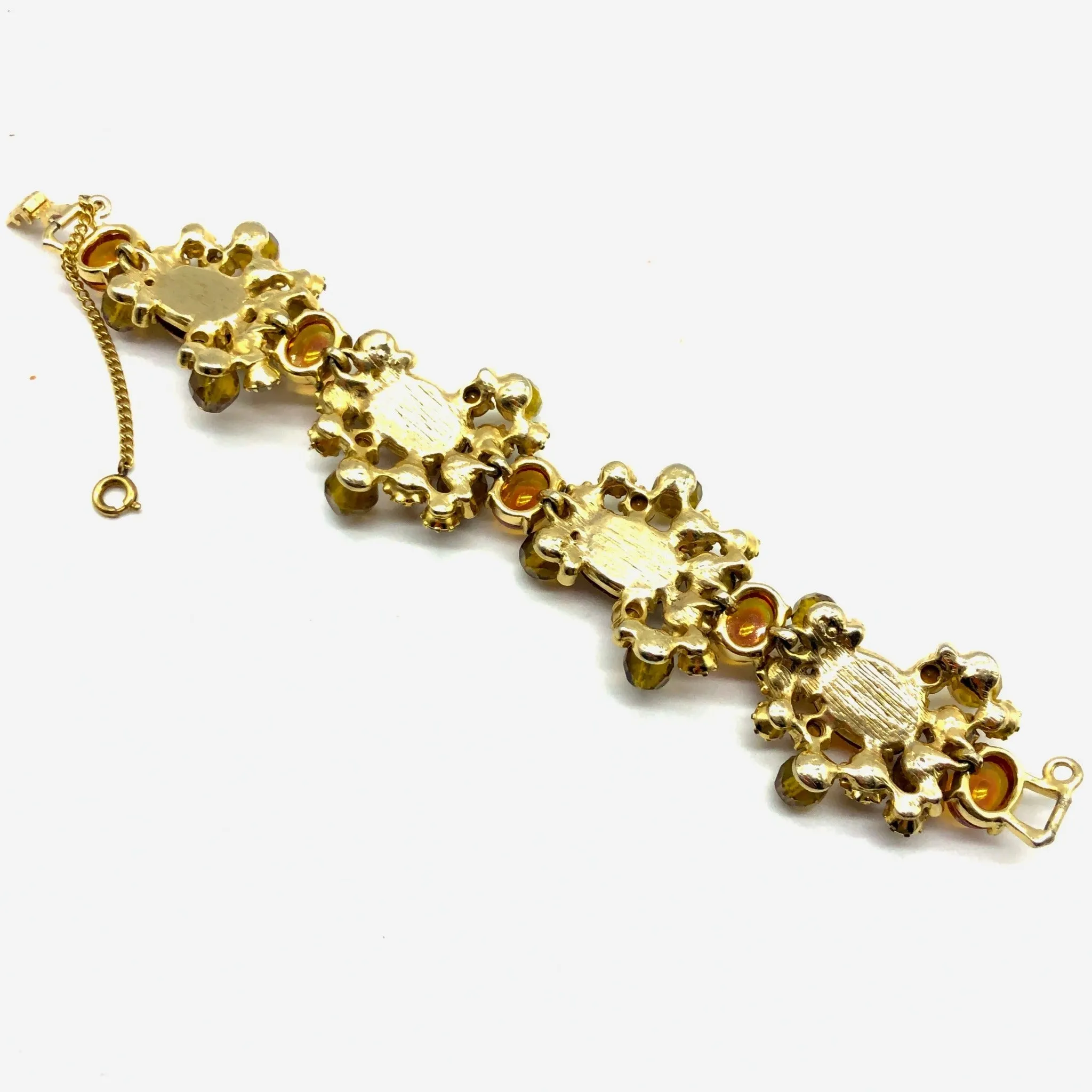 Schiaparelli Amber and Crystal Bracelet