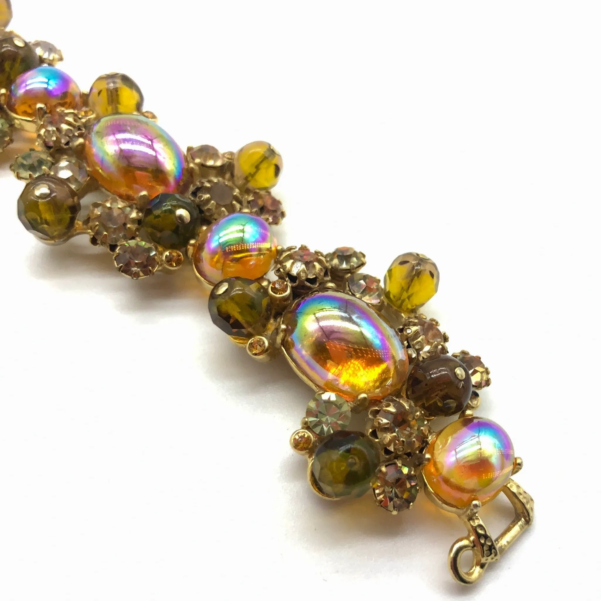 Schiaparelli Amber and Crystal Bracelet