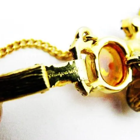 Schiaparelli Amber and Crystal Bracelet