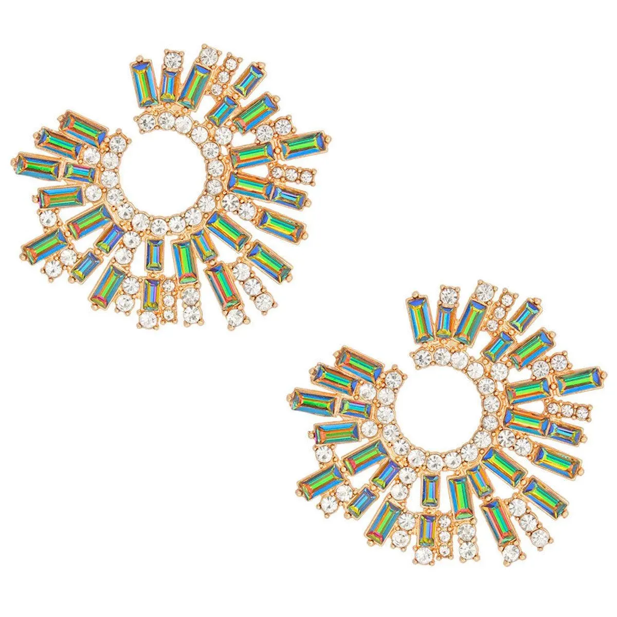 Shine Bright with Burst Fashion Earrings: Sunburst Style Sensation!