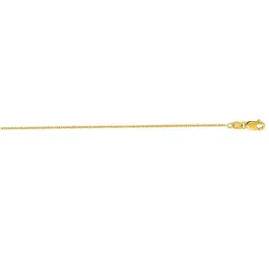 Sincerely Springer's 14k Yellow Gold 18" Diamond-Cut Cable Chain Necklace