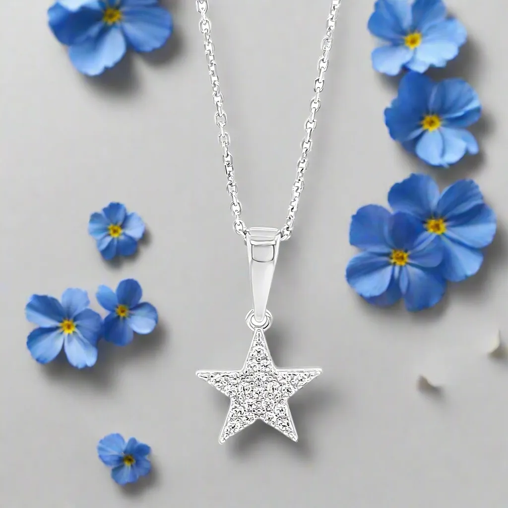 Sparkling Little Star Sterling Silver Pendant